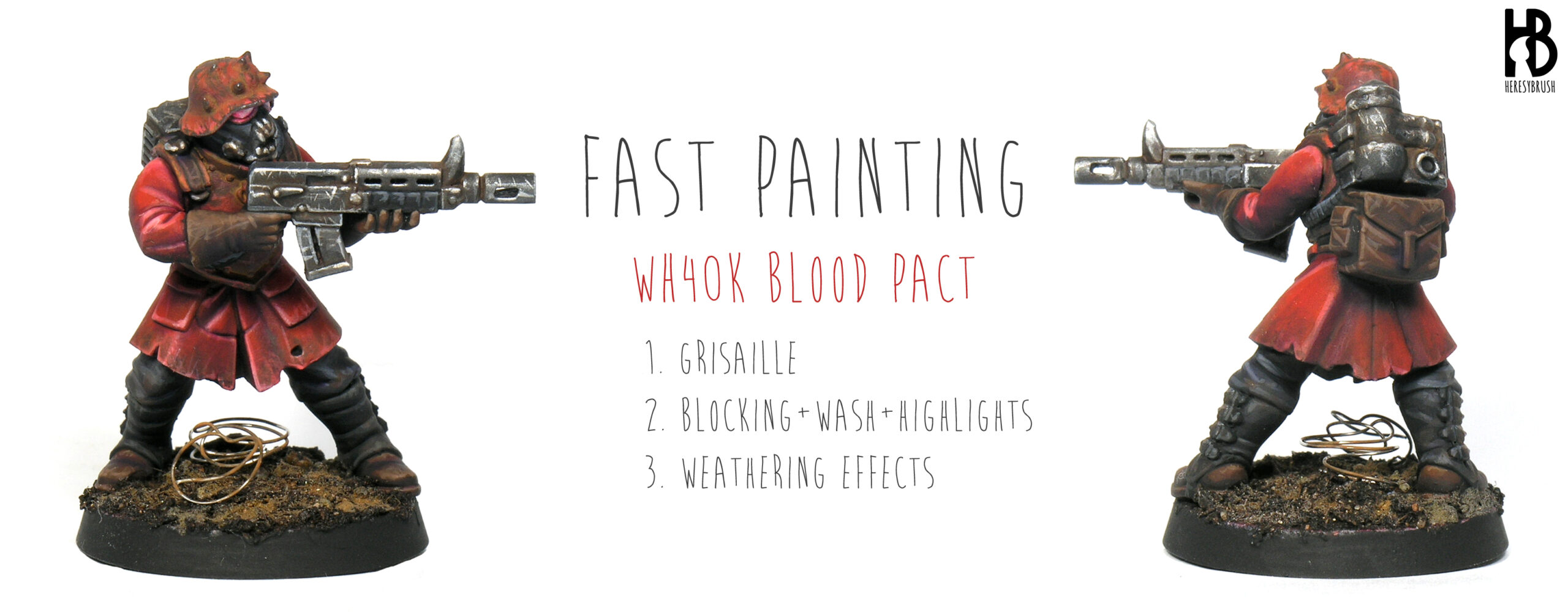 Fast painting: Warhammer 40k Blood Pact cultist – HeresyBrush